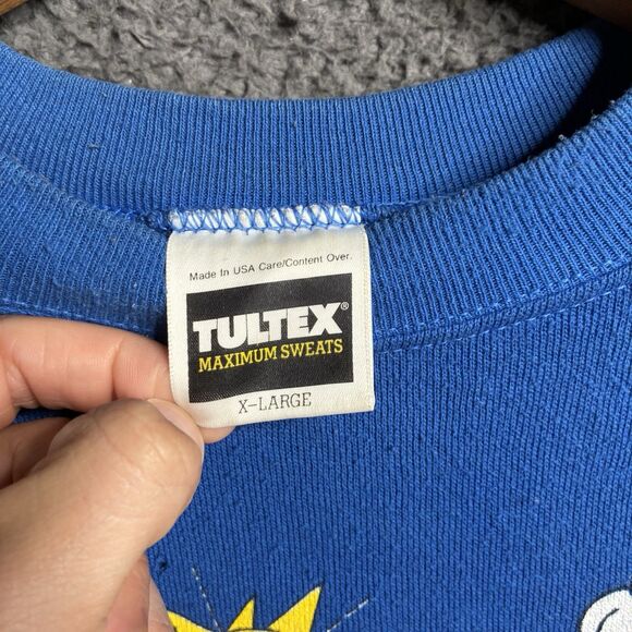 Vintage Rocky and Bullwinkle Raglan Crewneck Sweatshirt Mens XL USA Made Cartoon - Picture 4 of 12